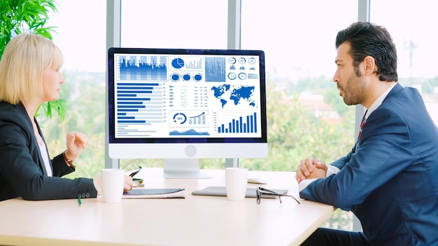 Professional financial analysis workspace